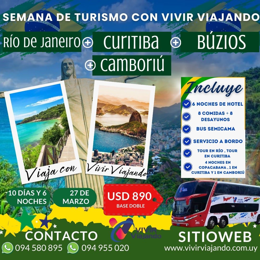 Rio Janeiro+Curitiba+Camboriu+Buzios