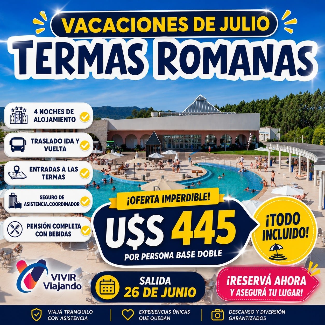 TERMAS ROMANAS – VACACIONES DE JULIO